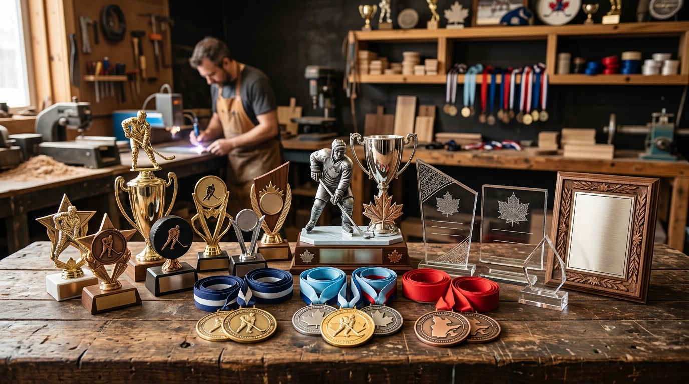 Trophées et médailles pour tournois de hockey mineur au Québec : guide pour les parents organisateurs