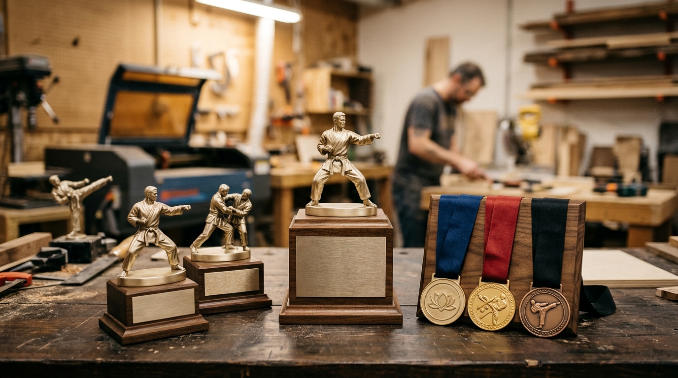 Trophées et médailles pour un tournoi d'arts martiaux : le guide des clubs de karaté, judo et taekwondo