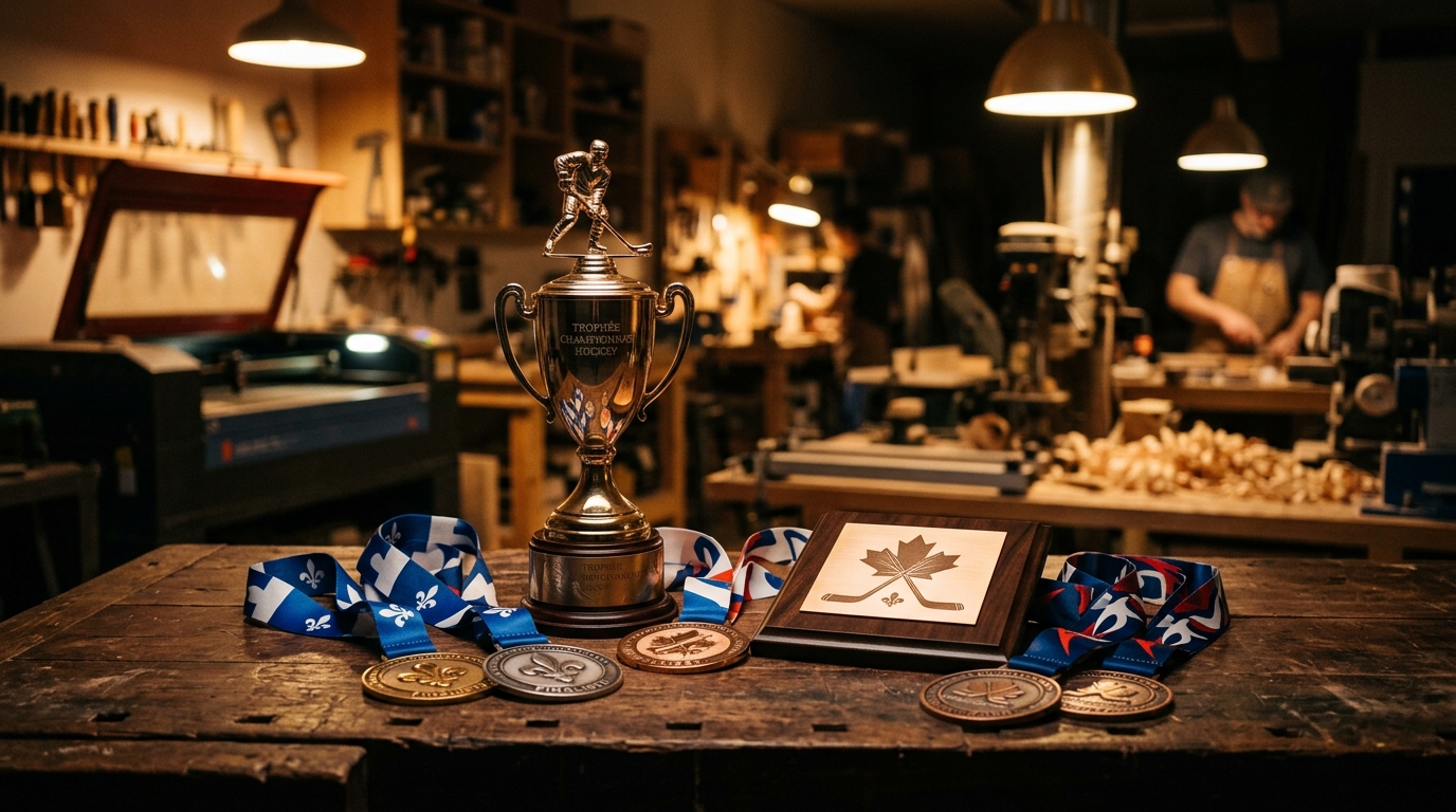 Trophées et médailles pour tournois de hockey sur glace au Québec : guide pour les organisateurs
