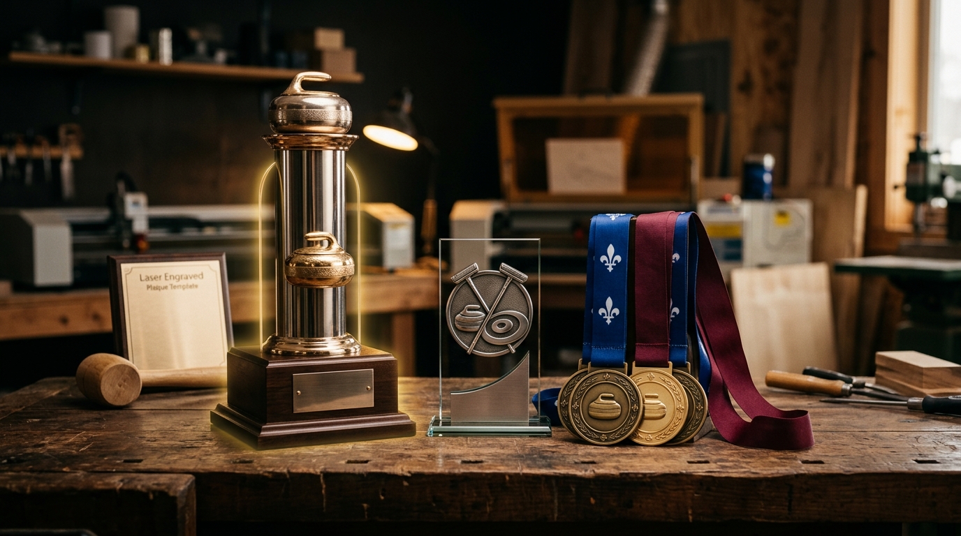 Trophées et médailles pour tournois de curling au Québec : guide pour les organisateurs