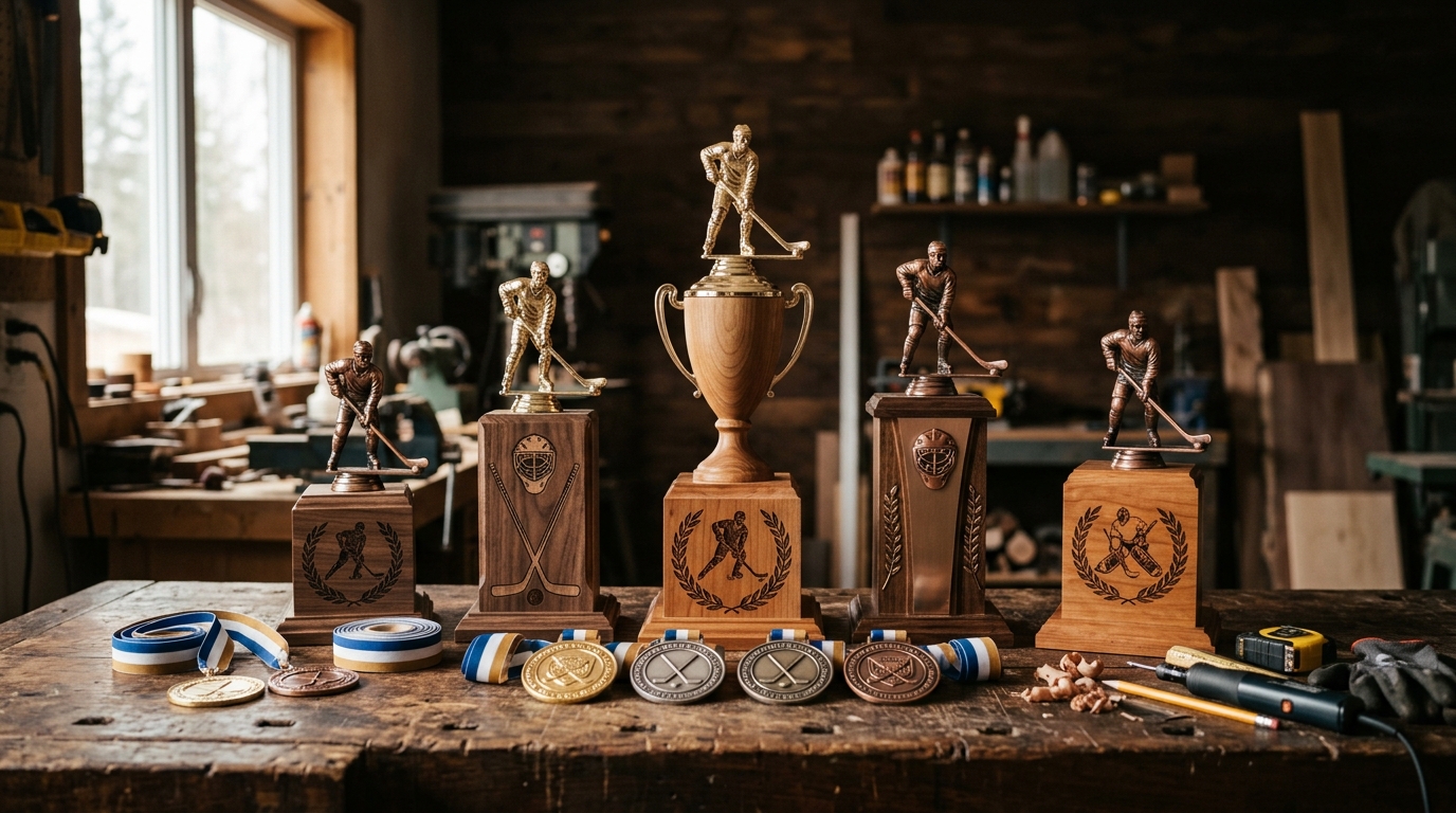 Trophées et médailles pour tournois de hockey cosom au Québec : guide pour les organisateurs