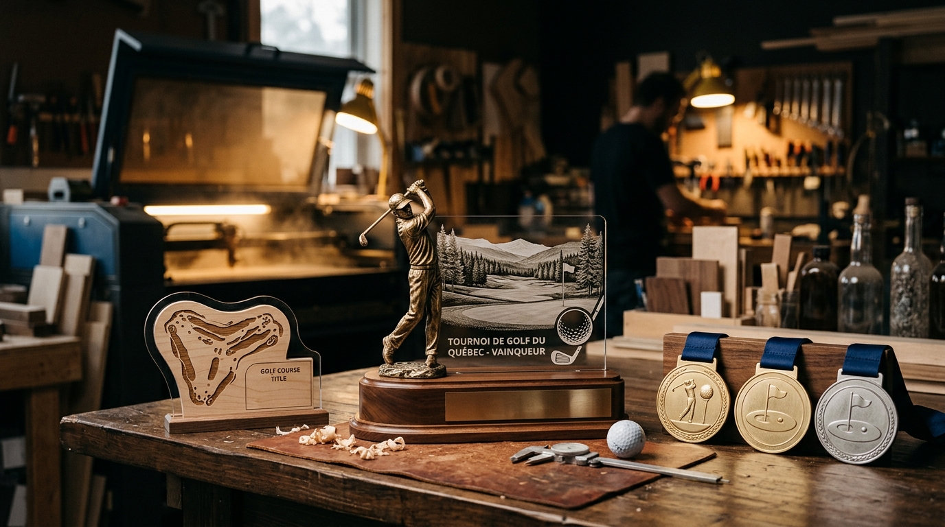 Trophées et médailles pour tournois de golf au Québec : guide pour les organisateurs