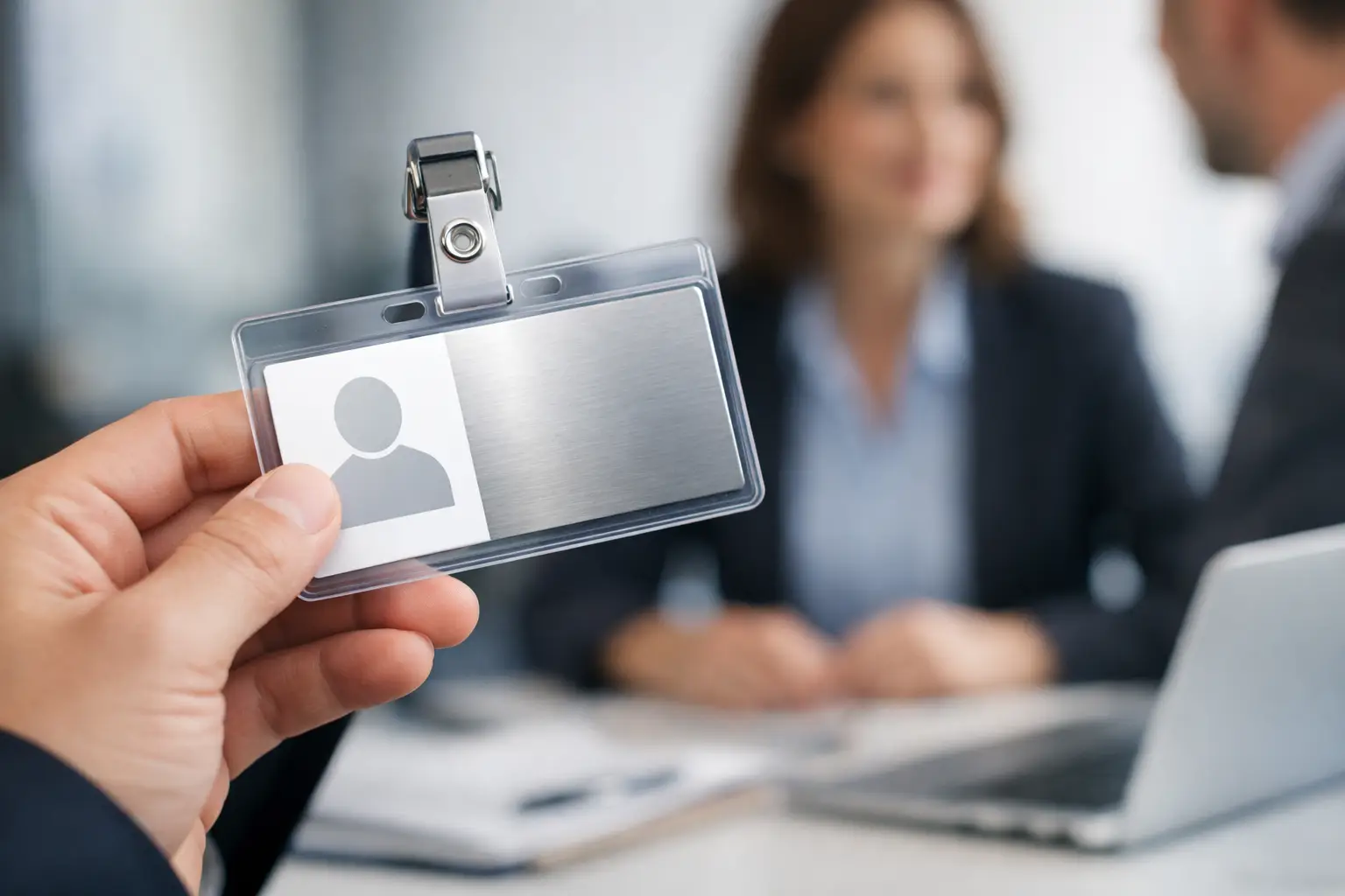 Badge nominatif personnalisé pour entreprise