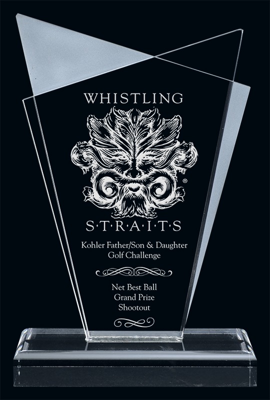 Acrylique Montrose-Skye transparent 7¾ po — 7¾ po · Réf. PDU-AT22ACC37BB3 — gravure personnalisée — Mr Trophée