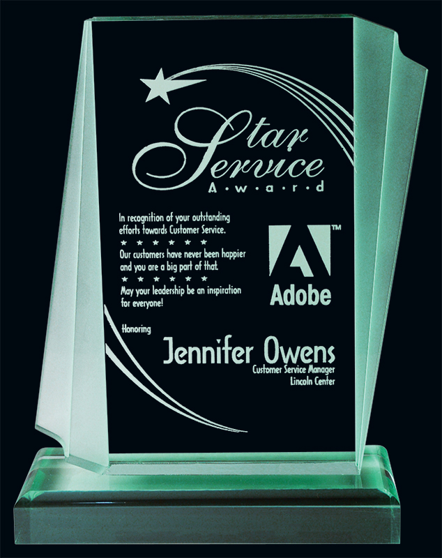 Trophée acrylique jade aztèque