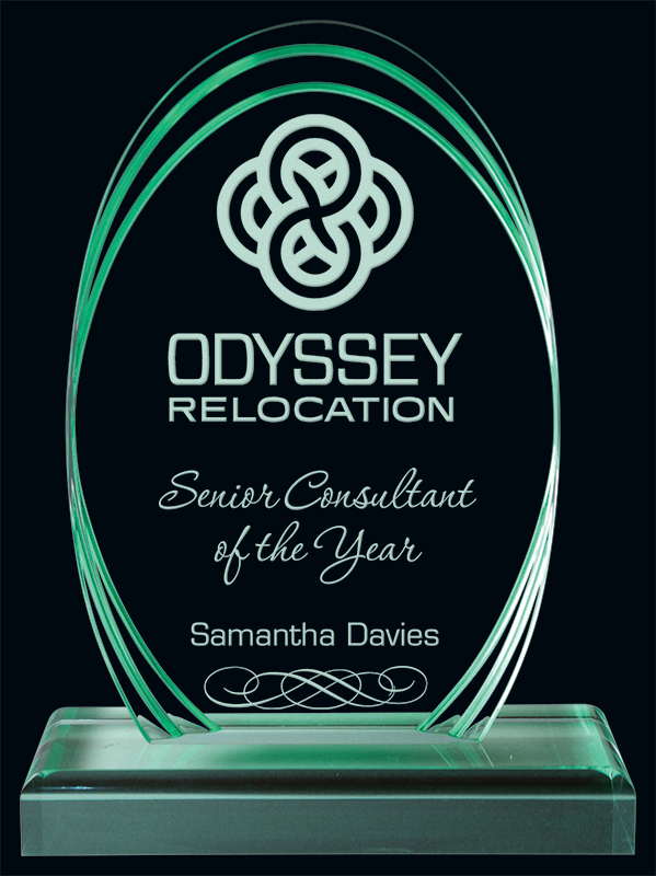 Trophée acrylique Jade Odyssey