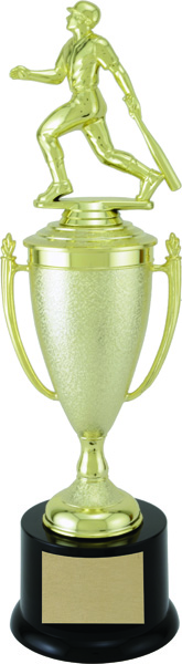 Coupe striée dorée grande