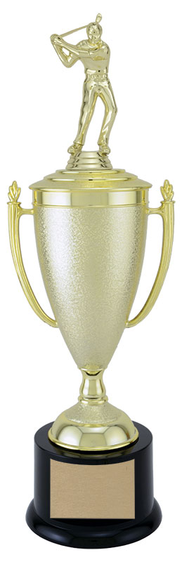 Coupe striée dorée 16½ po — 16½ po · Réf. PDU-AT22CPST225G — gravure personnalisée — Mr Trophée