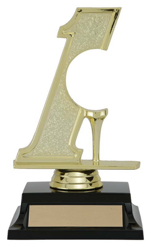Trophée golfeur porte-balle trou d'un coup