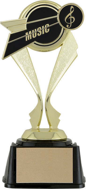 Trophée football et musique figurine