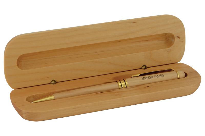 Stylo bois érable avec boîte