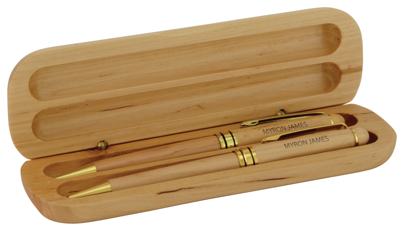 Ensemble stylos érable avec boîte