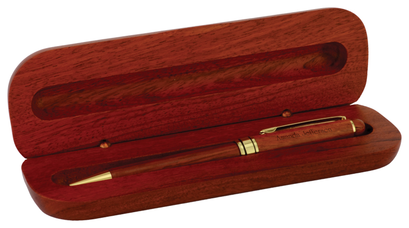 Stylo bois de rose avec boîte