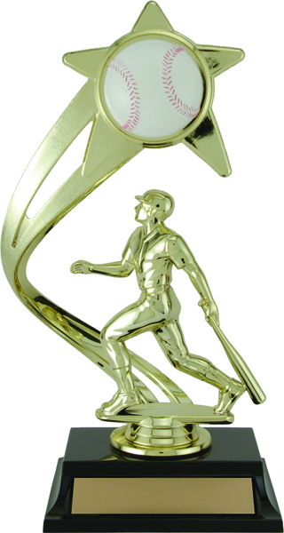Trophée baseball Shooting Star 10 po or