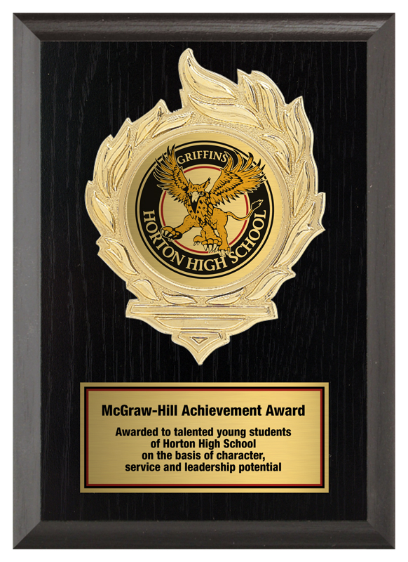 Plaque avec insert flamme