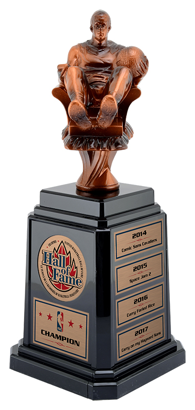 Trophée résine basketball fantaisie tour
