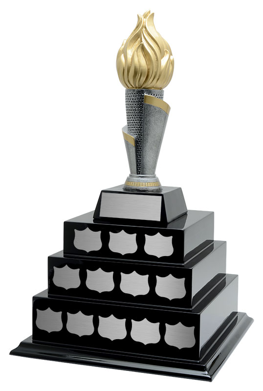 Trophée résine tour étoile annuel 17½ po — 17½ po · Réf. PDU-AT22RG7702PG — gravure personnalisée — Mr Trophée