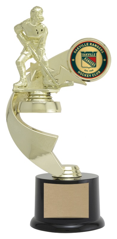 Trophée étoile ruban 11 po or — 11 po · Réf. PDU-AT22RI15067G — gravure personnalisée — Mr Trophée