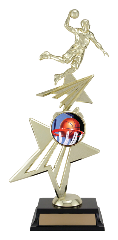 Trophée figurine Star Power 12¾ po or