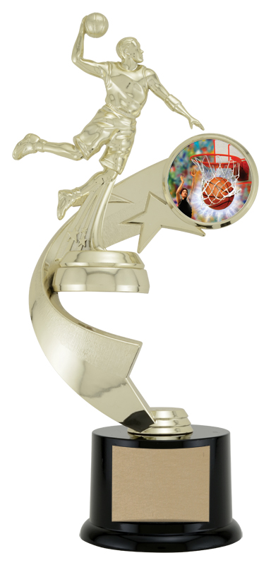 Trophée étoile ruban 11 po or