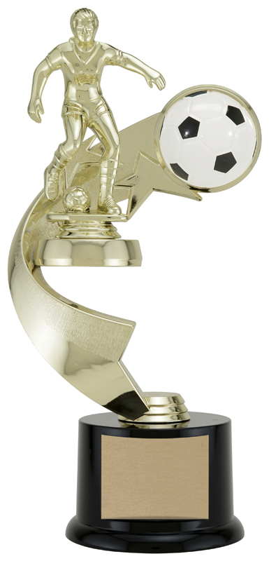 Trophée étoile ruban 11 po or