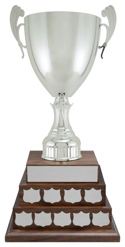 Coupe Clarrington argent noyer doré 22 po