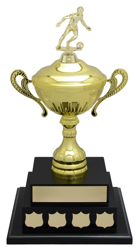 Trophée Sassello figurine noyer or