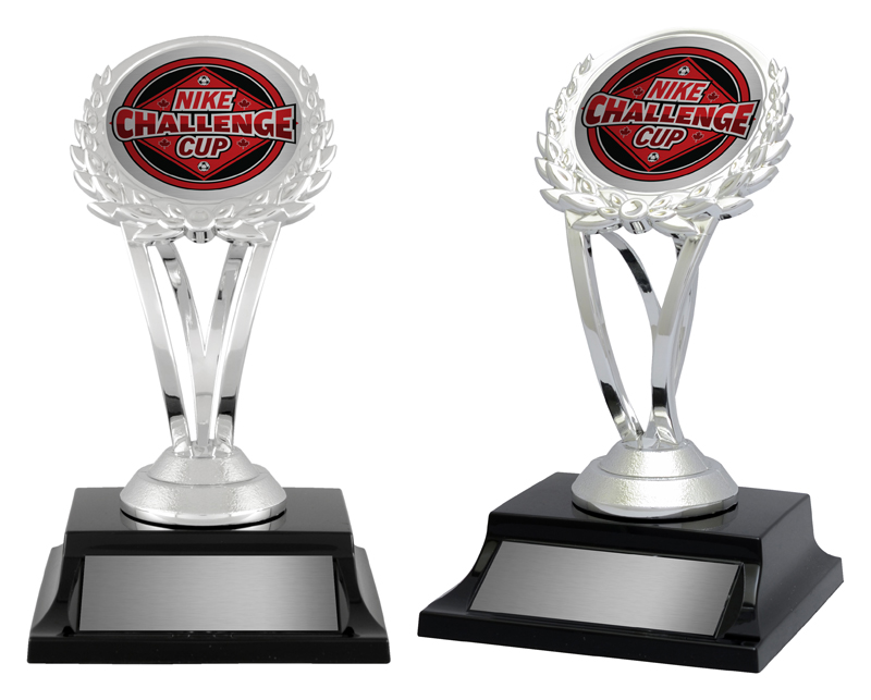 Corona Silver Riser Trophy 5¾ Inch — 5¾ po · Ref. PDU-AT26HR33101S — custom engraving — Mr Trophée