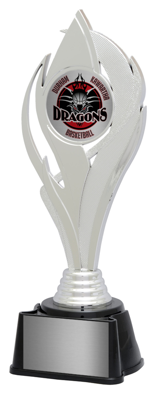 Trophée Inferno 10¼ po argent — 10¼ po · Réf. PDU-AT26HR33102S — gravure personnalisée — Mr Trophée