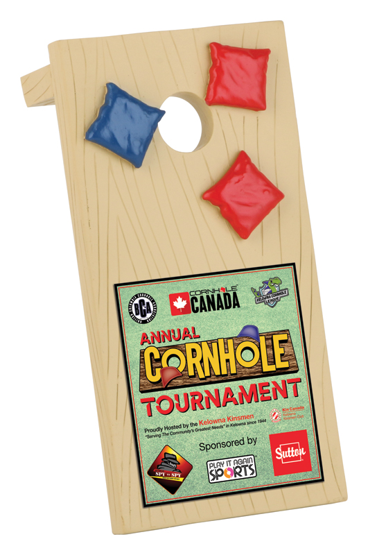 Trophée résine cornhole 2 po