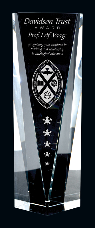 Trophée cristal Skyline 9⅝ po — 95/8 po · Réf. PDU-CRY01390C — gravure personnalisée — Mr Trophée