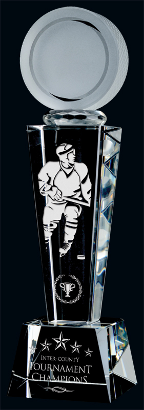 Trophée cristal hockey Vapour 8⅝ po