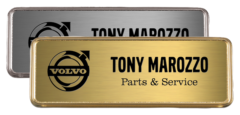 Porte-badge métal doré 3 po