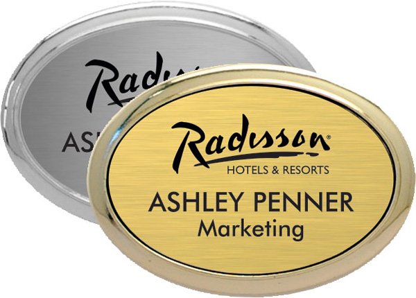 Porte-badge plastique argenté 2 3/4 po