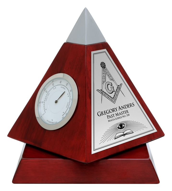 Station météo pyramide rosewood 6½ po