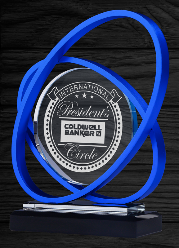 Verre Saturn bleu 8¼ po