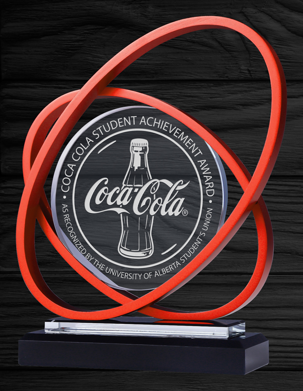 Trophée verre saturne 8¼ po