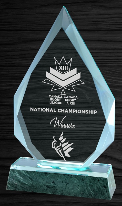 Trophée verre et marbre Guatemala