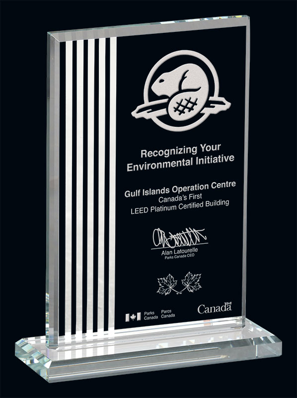 Trophée verre Tatyana clair et miroir