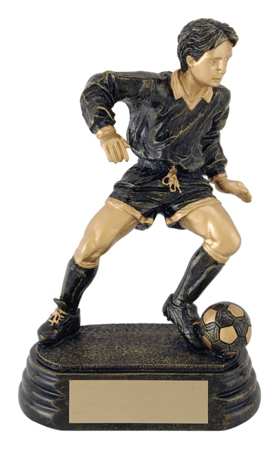 Trophée résine soccer homme Aztec Or