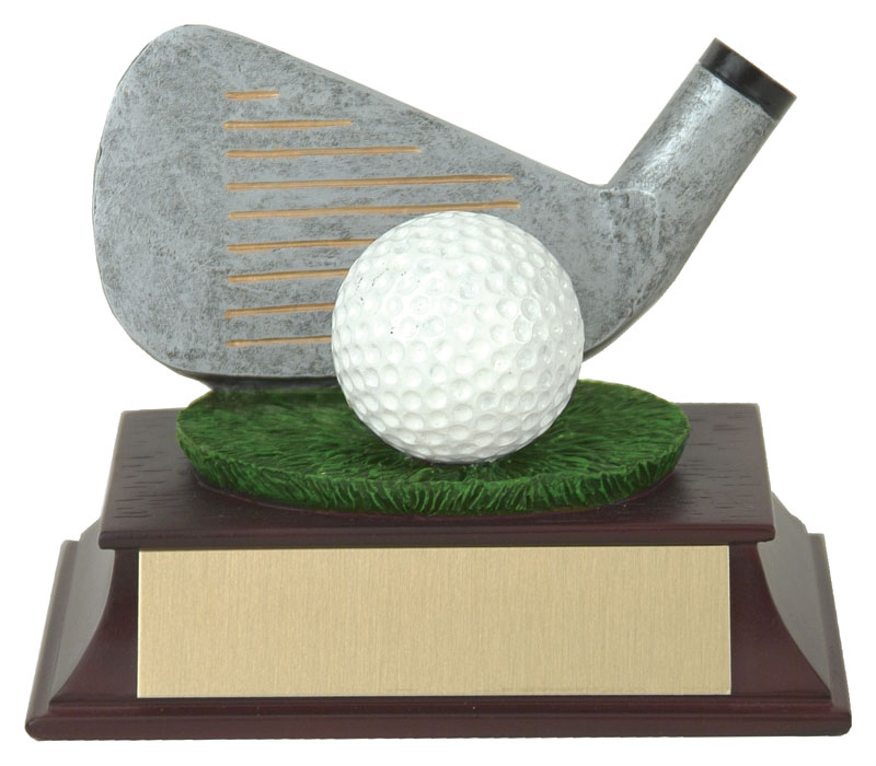 Figurine résine fer de golf