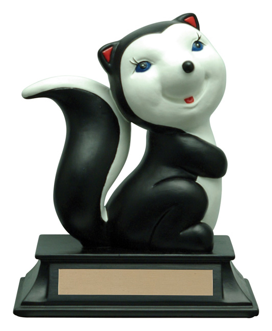 Trophée résine humoristique mouffette