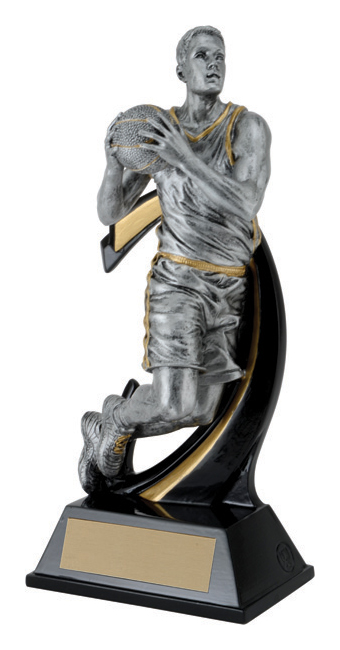 Trophée résine basketball vague