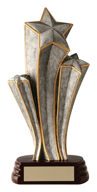 Trophée résine étoiles filantes 9 po