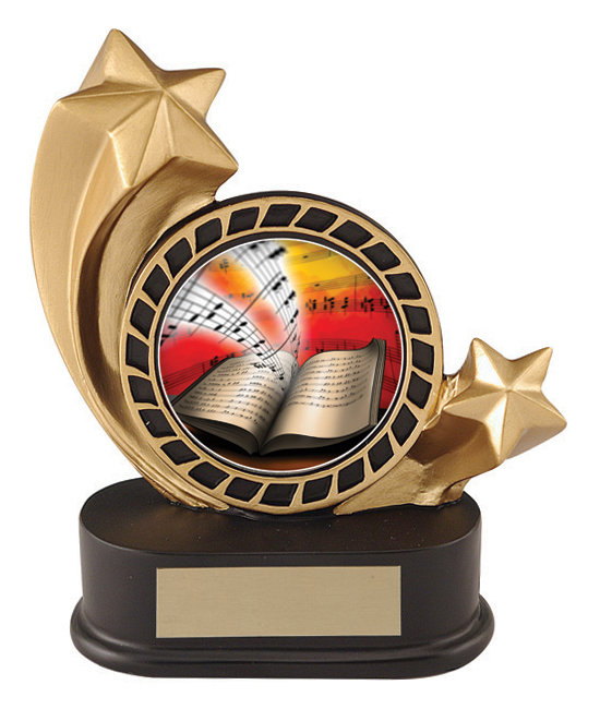 Trophée résine étoile filante