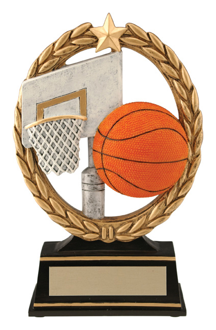Trophée résine espace négatif