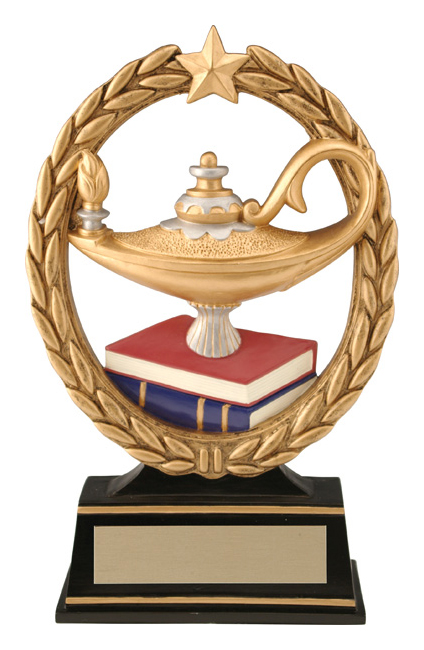 Trophée résine Negative Space académique 6½ po