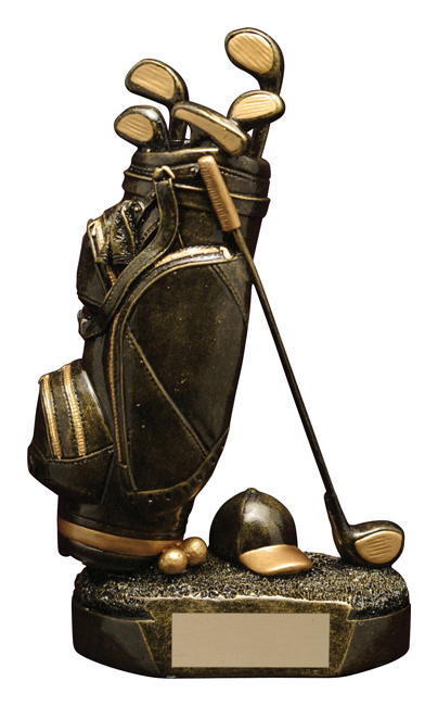 Trophée résine sac de golf Fusion Aztec Or