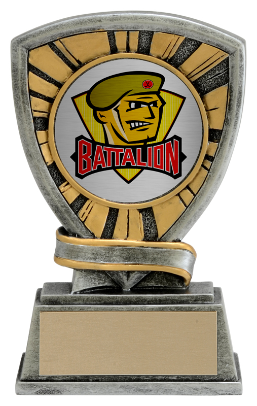 Trophée résine Blizzard étoile 5¼ po — 5¼ po · Réf. PDU-RF04331PG — gravure personnalisée — Mr Trophée