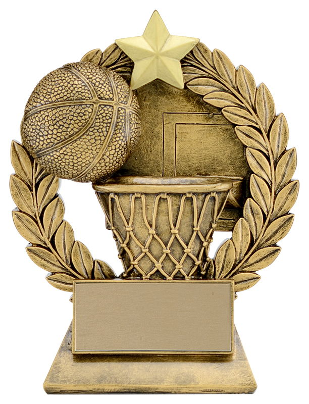 Trophée résine plaque guirlande